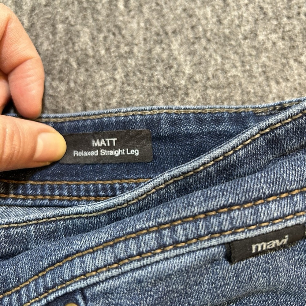Mavi Jeans Men's 36x32 Relaxed Straight Leg Mid Wash Denim Faded Baggy Matt - Picture 4 of 13